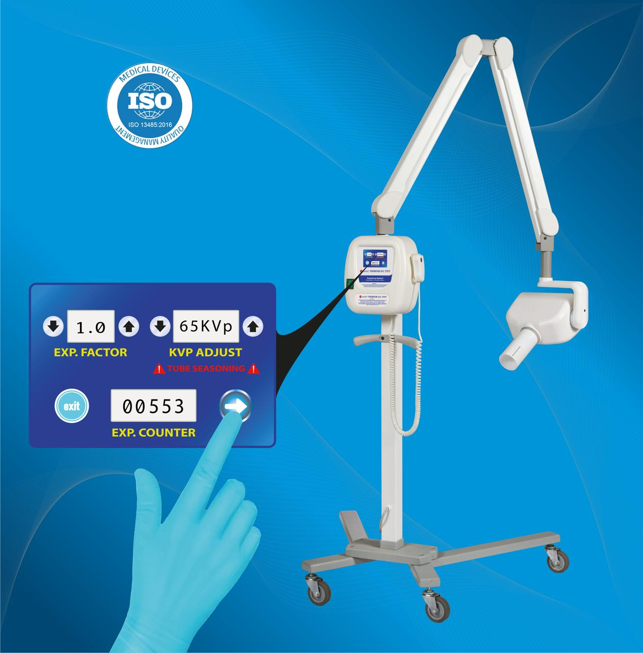 Equipo Corix diseñado para radiografías periapicales odontológicas, demostrando cómo los equipos Corix® mejoran la seguridad y precisión en rayos X.